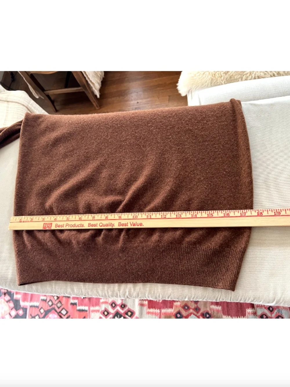 J. CREW 100% Cashmere Crew neck Sweater in Chestnut - M